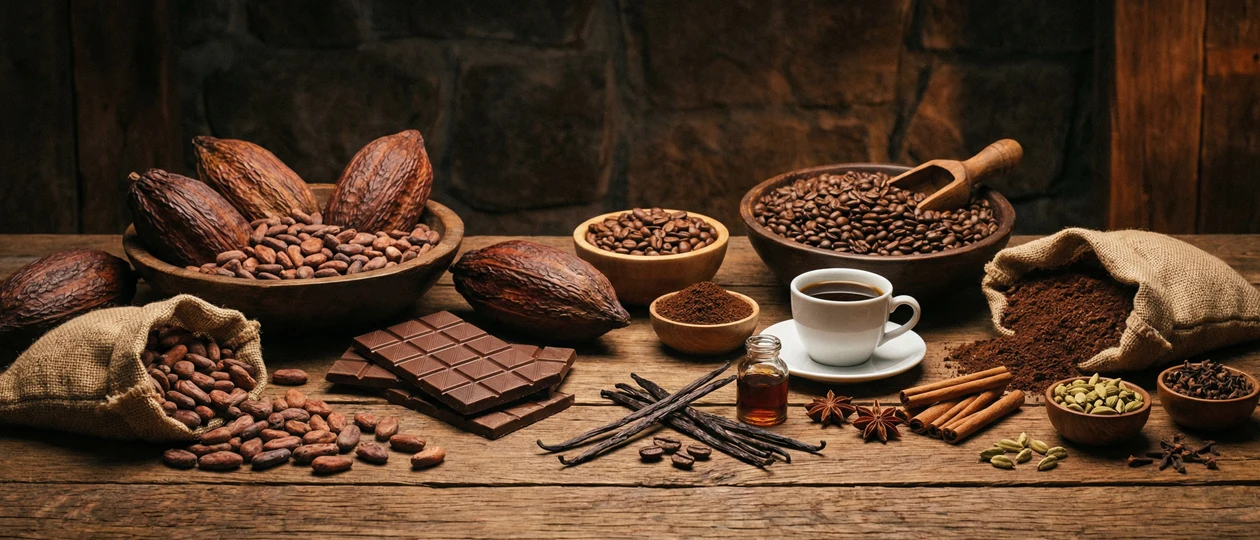 Coffee, Cacao, & Spices