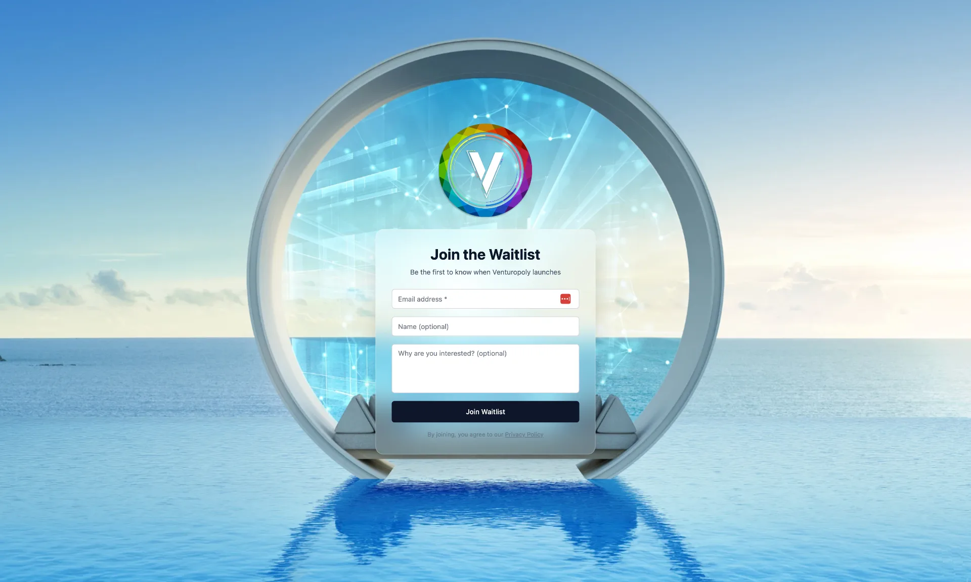 Venturopolist Life Dashboard App preview
